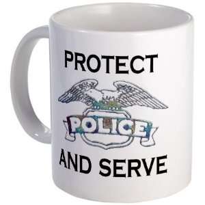  Police   Protect and Serve Police Mug by CafePress 