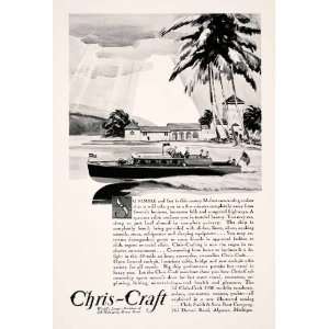  1930 Ad Chris Craft Mahogany Motor Speed Boats Cruisers 