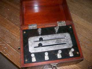 Light Cautery machine 110V.60cy in Mahogany box Vintage  