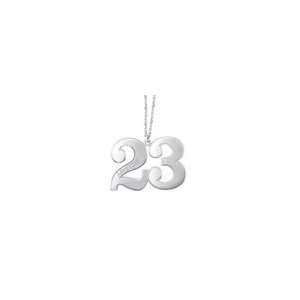   and Number Pendant in Sterling Silver (8 Characters) ss word charms