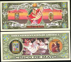 CINCO DE MAYO MEXICAN CELEBRATION MONEY Lot of 2 Bills  