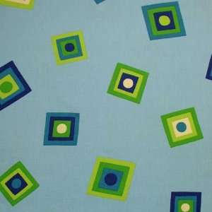  54 Wide Square Deal Spa Blue Fabric By The Yard: Arts 