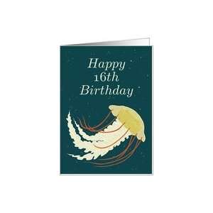  Happy 16th Birthday / Jellyfish Card: Toys & Games