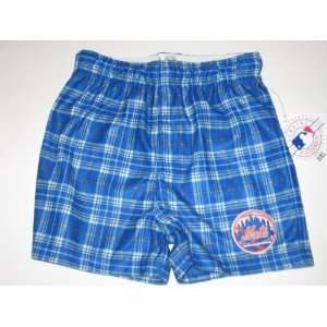  NEW YORK METS Colored Plaid FLANNEL BOXER SHORTS   Child 