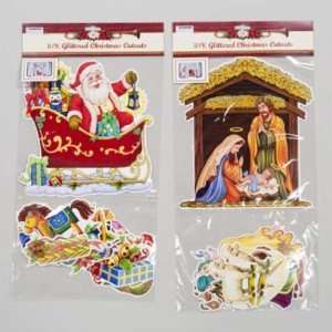  Christmas Cutouts Glittered 11 Piece Set Case Pack 96 