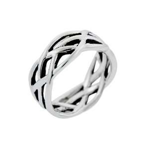  Sterling Silver Celtic Knot Band Ring, Size 7 Jewelry