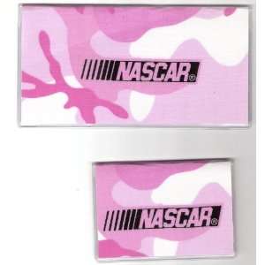  Checkbook Cover Debit Set NASCAR Pink Camo Everything 