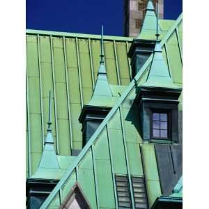  Style Copper Roof of Government Building on Place De La Gare, Quebec 