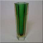 mandruzzat o 8 murano som merso faceted green glass vase $ 139 56 10 % 