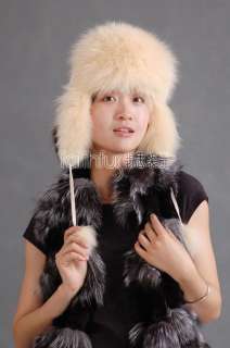 Genuine Fox Fur Hat Cap Chapeau  