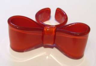 LARGE Acrylic Bow Ring   VIBRANT COLOURS   Resin Bows  