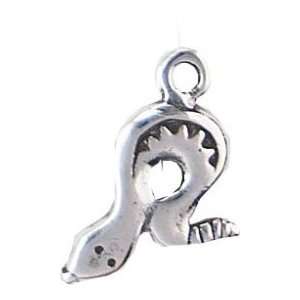  Solid Sterling Silver Snake Charm 3/5 High Jewelry