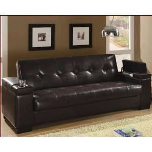  Coaster Furniture Sleeper Sofa with Storage in Dark Brown 