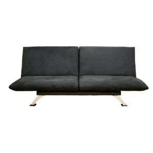   Elegant Brown Microfiber Futon Sofa Bed Couch Sleeper: Home & Kitchen