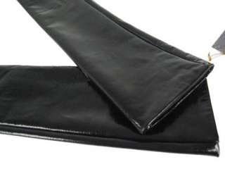 30cm(11.8)long patent leather evening gloves*black  
