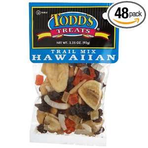 Todds Incorporated Hawaiian Trail Mix, 3.25 Ounce Bags (Pack of 48 