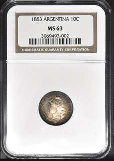   10c ngc ms63 monster rainbow bulls eye toned coin we are happy to be