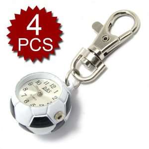  Soccer Watch Keychains, 4 Pieces, Gift Idea Sports 