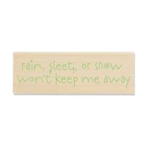   Rubber Stamp 1.25X4   Rain Sleet Or Snow: Arts, Crafts & Sewing