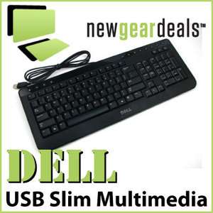 Dell Multimedia Slim Black Keyboard USB   SK8165 / F77Y5  