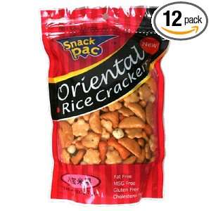 Snack Pac Rice Crackers, Oriental , 7 Ounce Units (Pack of 12)
