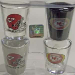  Kansas City Chiefs NFL Shot Glass Set of 4 Sports 