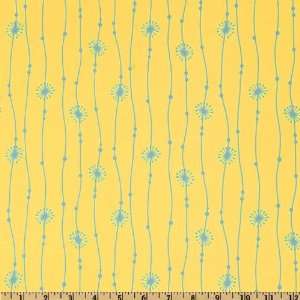 44 Wide Scribble Dandelion Stripe Stripe Yellow Fabric By The Yard
