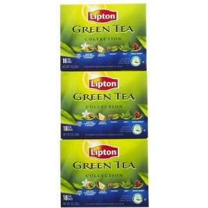  Lipton Green Tea Bags, Variety, 18 ct, 3 ct (Quantity of 3 