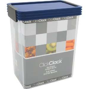  Clickclack Airtight Storer 2 1/2 Quart Container, Blue Lid 