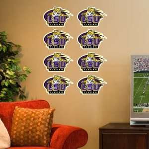  LSU Tigers 8 Pack Team Logo Decals: Sports & Outdoors