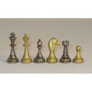  Ital Fama Small Staunton Metal Chess Men Toys & Games