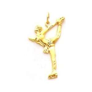  14k Gold Figure Skater Charm [Jewelry]: Home & Kitchen