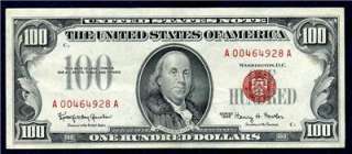 HGR 1966 $100 U.S. Note Near UNCIRCULATED  