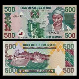 500 LEONES Banknote SIERRA LEONE 1995   Kai LONDO   UNC  