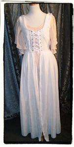 Renaissance costume Tudor Dress White Irish Maid B 32  