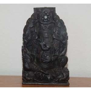  Hand Crafted Wooden Lord Ganesh Statue From Nepal 