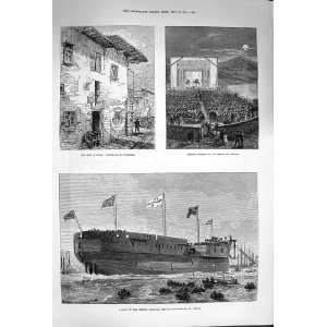  1874 War Spain Puycerda Theatre Athens Ship Deutschland 