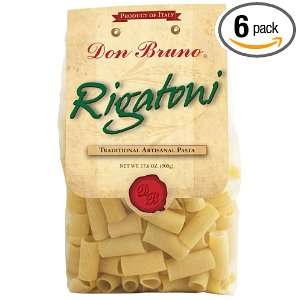 Don Bruno Rigatoni Traditional Artisanal Pasta, 17.6 Ounce Bags (Pack 