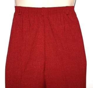 ALFRED DUNNER Brick Red Textured Pants Slacks 12 NEW  