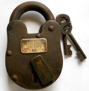 Old West Colt Firearms Factory numbered iron Lock #1100C  