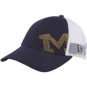   Ladies Navy Blue Jersey Shimmer Adjustable Hat: Sports & Outdoors