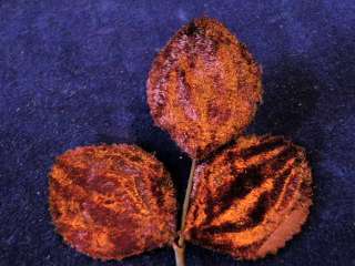   Millinery Flower Velvet Leaf Lot 36p Burgundy Red JUa Hat Wedding Hair