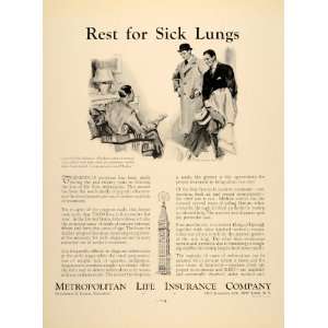   Ad Metropolitan Life Insurance Tuberculosis Death   Original Print Ad