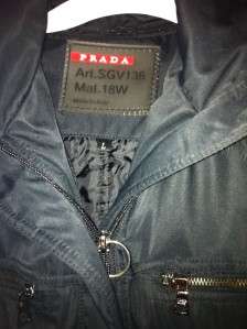 Prada Black Jacket Coat L Model No: Art. SGV136 Mat:18W Made in Italy 