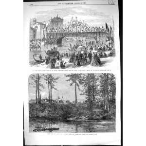 1866 King Victor Emmanuel Venice Bridge Grand Canal Lake 