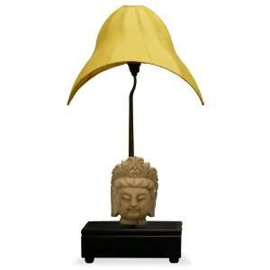 Stone Buddha Head Table Lamp with Shade: Home Improvement