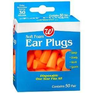   Soft Foam Ear Plugs, 50 pr Health & Personal 