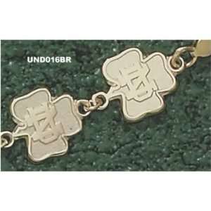    14Kt Gold Notre Dame Shamrock Bracelet 7: Sports & Outdoors