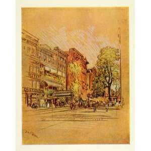  1909 Joseph Pennell Second Avenue New York NYC Print 