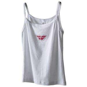    Fly Racing Womens F Wing Tank Top   Small/White: Automotive